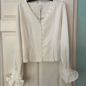 Grey Lab Los Angeles Ivory Button Up Blouse